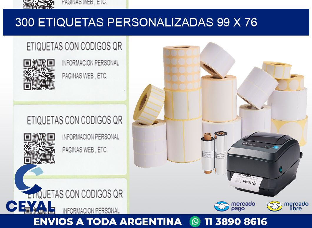 300 ETIQUETAS PERSONALIZADAS 99 x 76