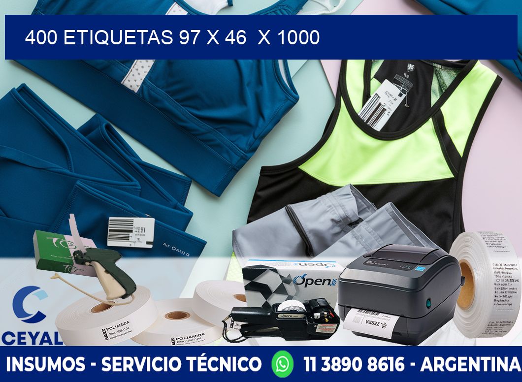 400 ETIQUETAS 97 x 46  x 1000