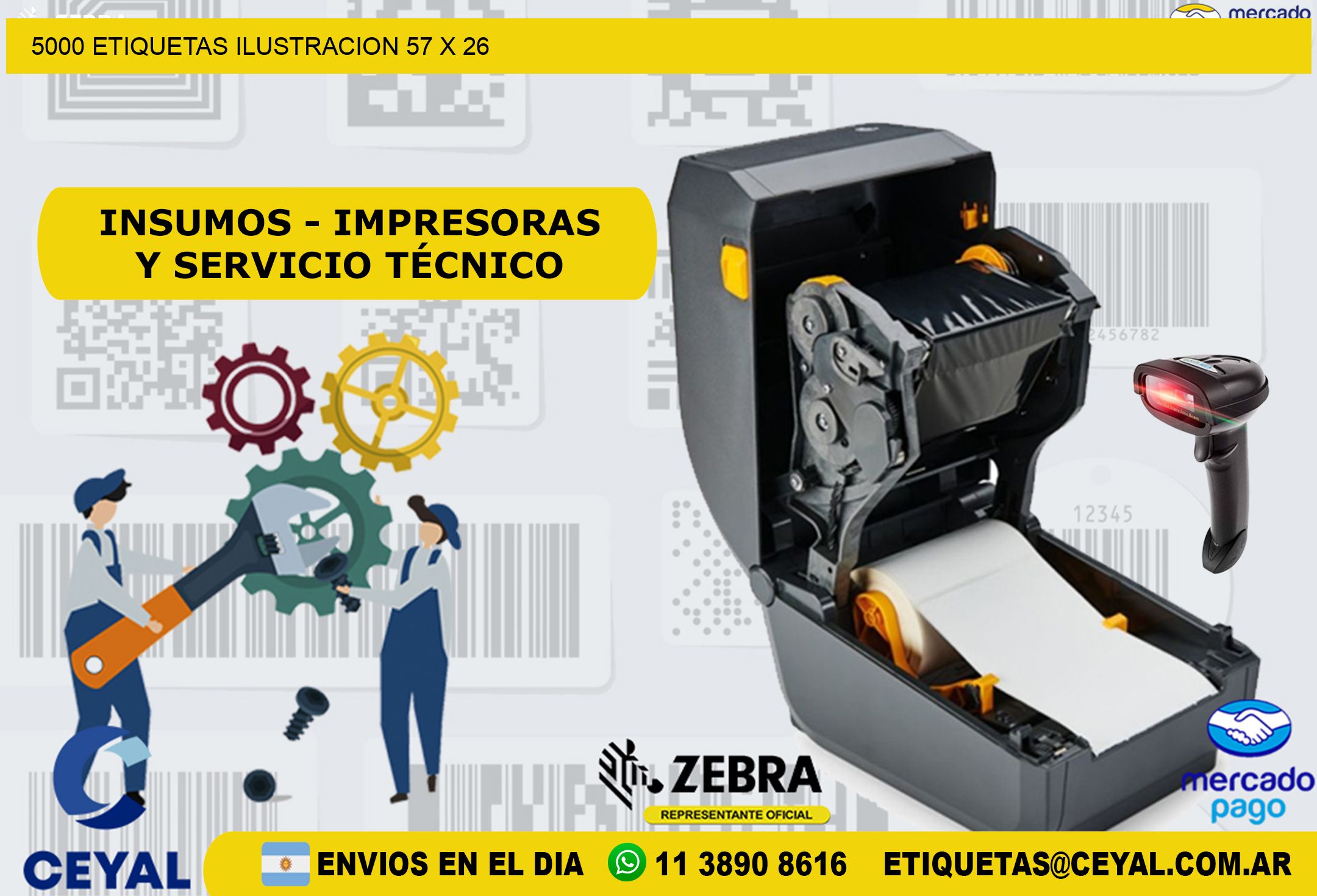 5000 ETIQUETAS ILUSTRACION 57 x 26