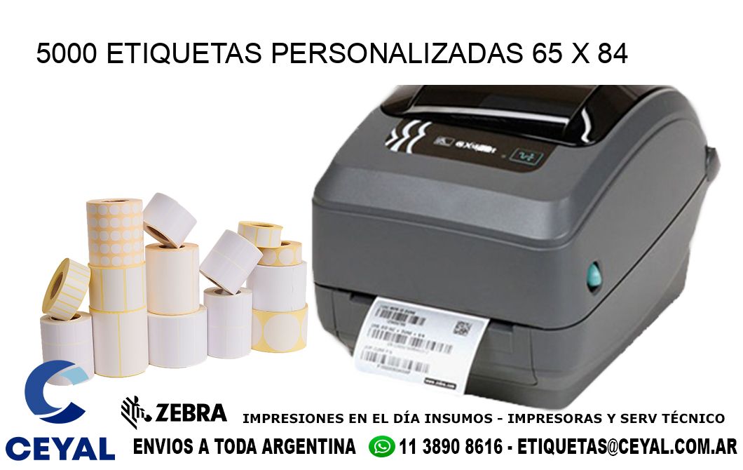 5000 ETIQUETAS PERSONALIZADAS 65 x 84