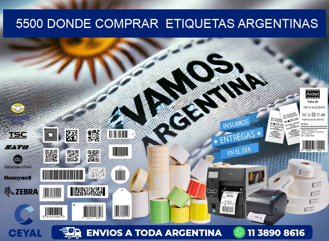 5500 DONDE COMPRAR  ETIQUETAS ARGENTINAS