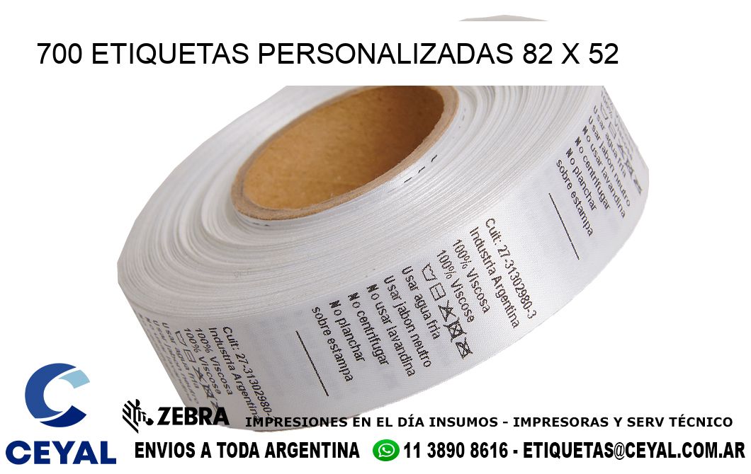 700 ETIQUETAS PERSONALIZADAS 82 x 52