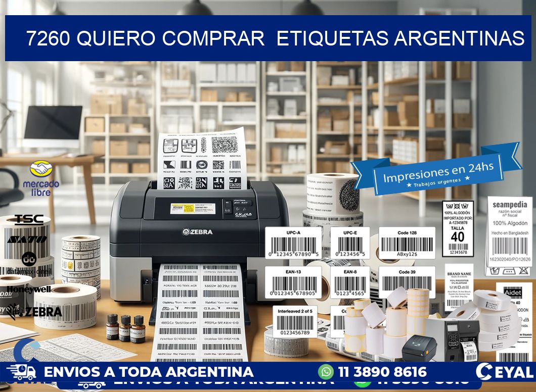 7260 QUIERO COMPRAR  ETIQUETAS ARGENTINAS