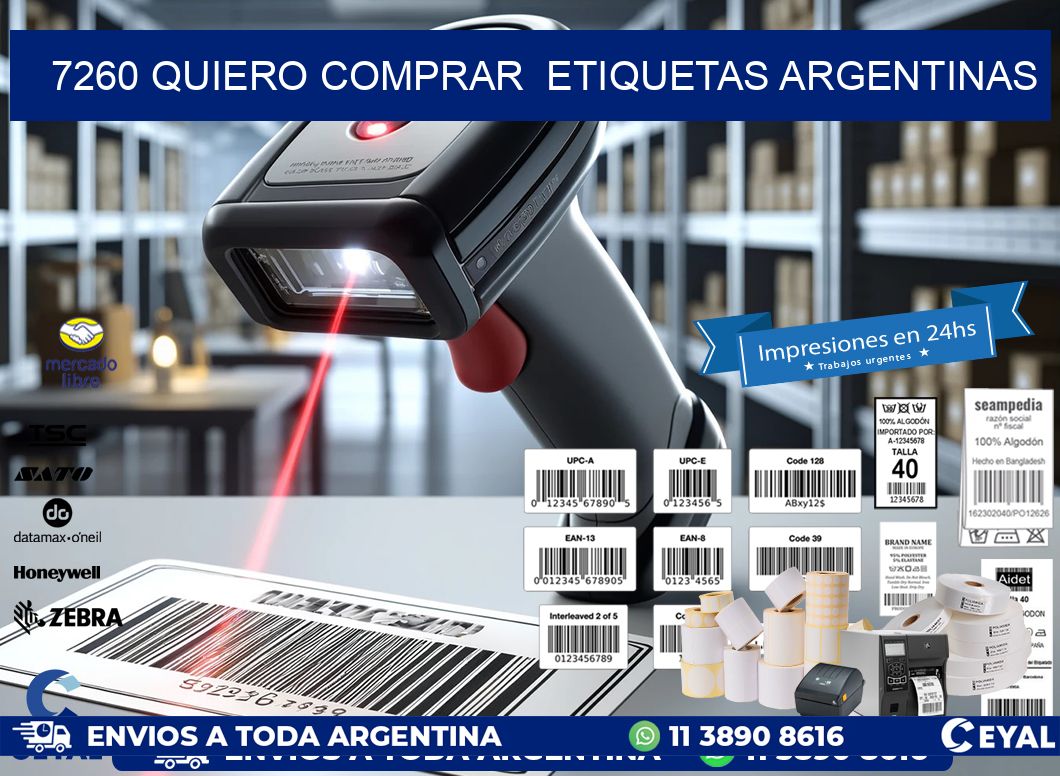 7260 QUIERO COMPRAR  ETIQUETAS ARGENTINAS