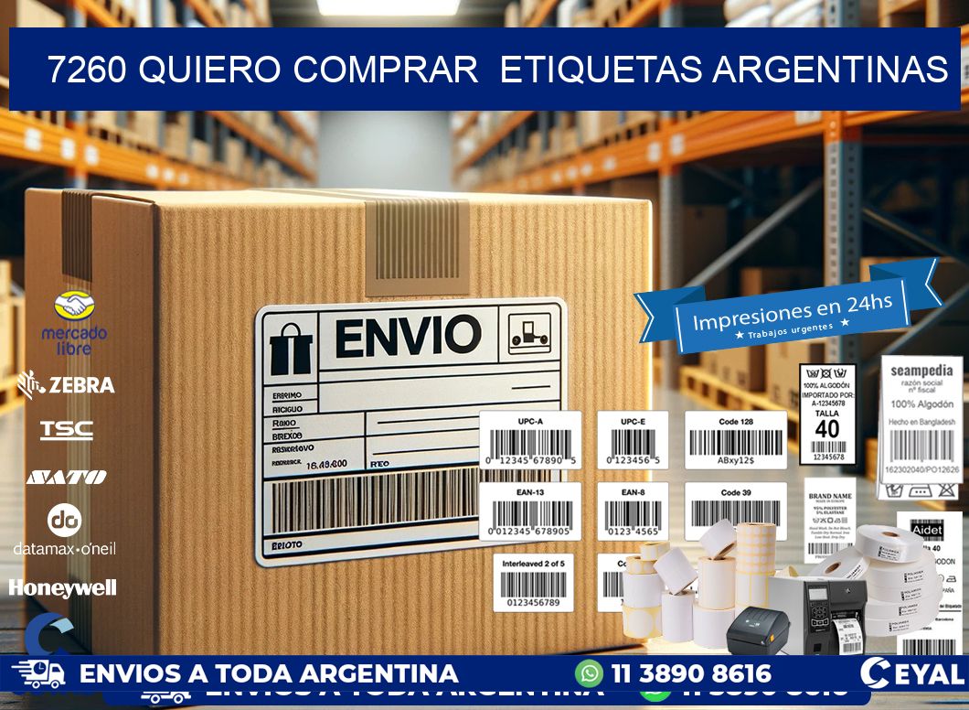 7260 QUIERO COMPRAR  ETIQUETAS ARGENTINAS