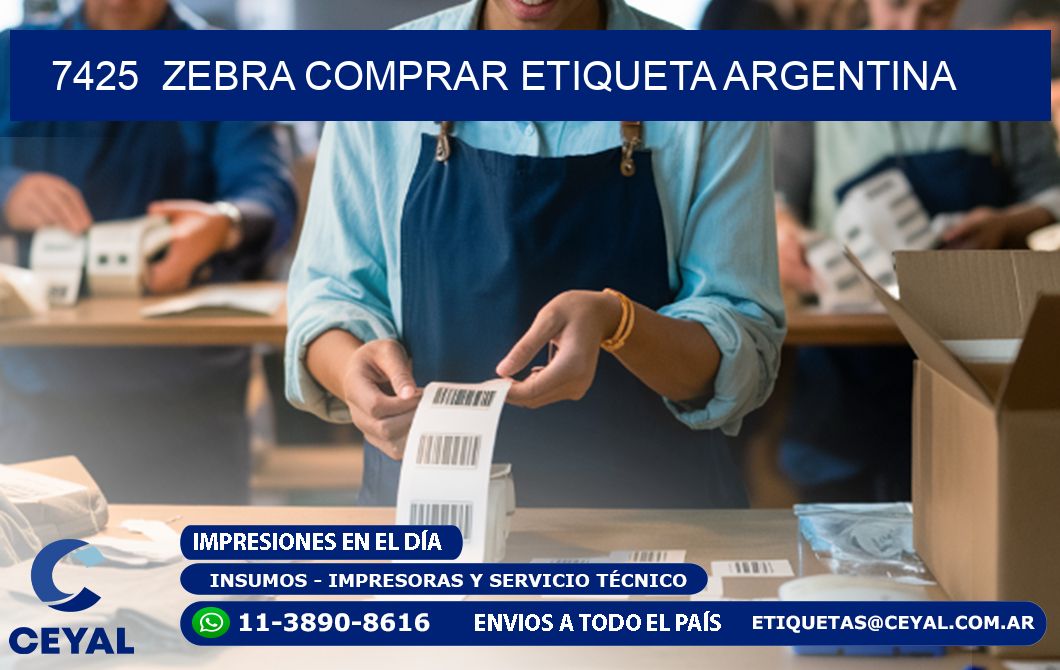 7425  ZEBRA COMPRAR ETIQUETA ARGENTINA