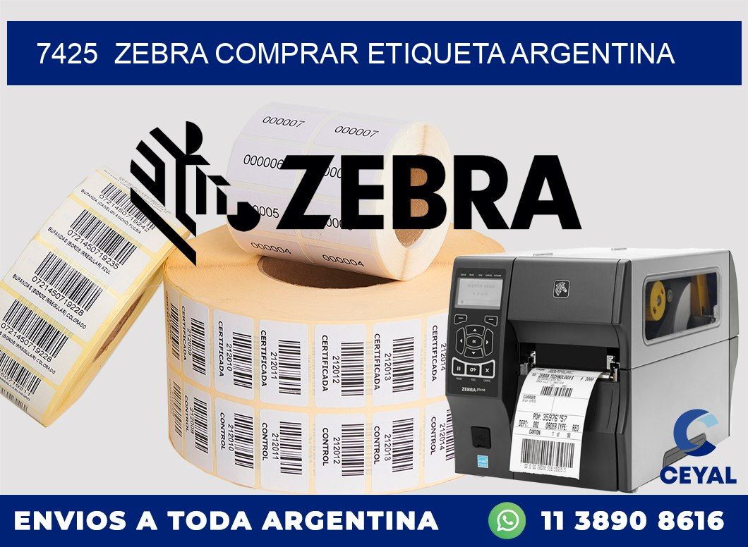 7425  ZEBRA COMPRAR ETIQUETA ARGENTINA