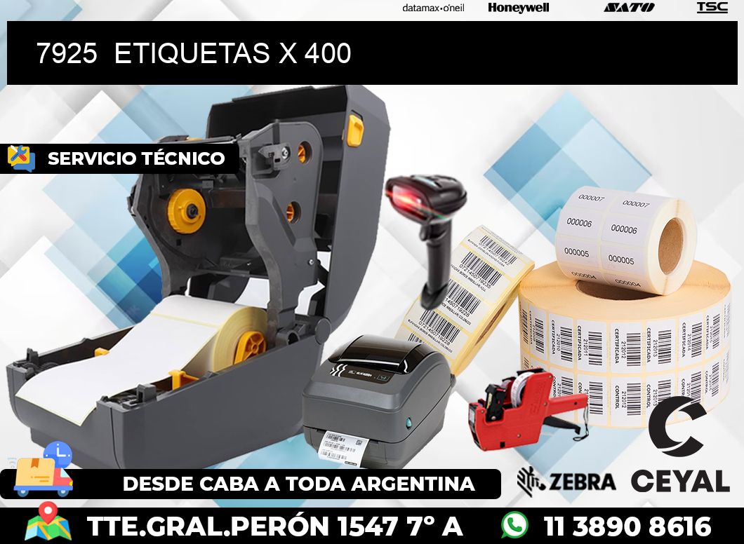 7925  ETIQUETAS X 400