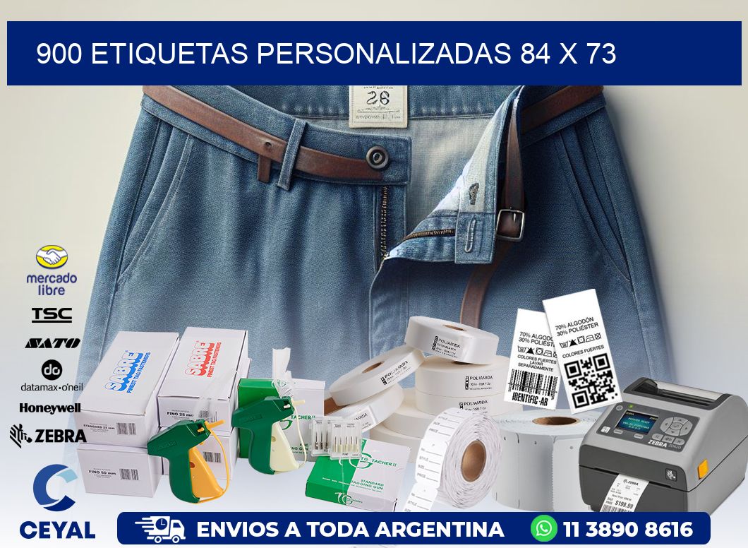 900 ETIQUETAS PERSONALIZADAS 84 x 73