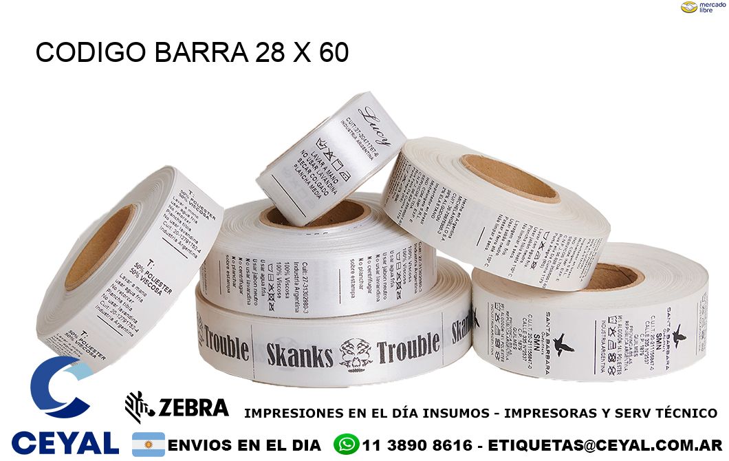 CODIGO BARRA 28 x 60