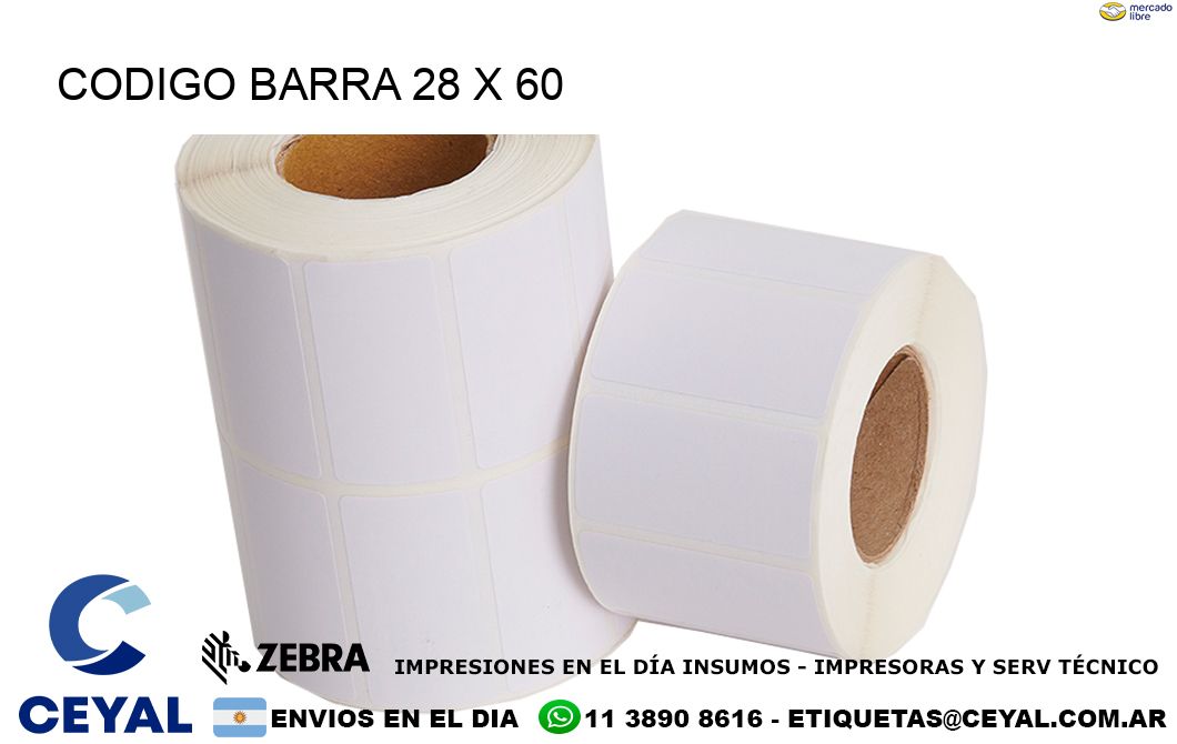 CODIGO BARRA 28 x 60