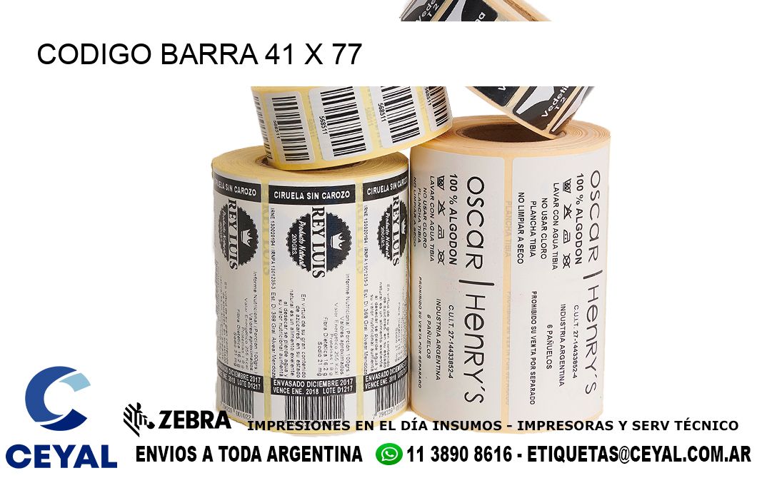 CODIGO BARRA 41 x 77