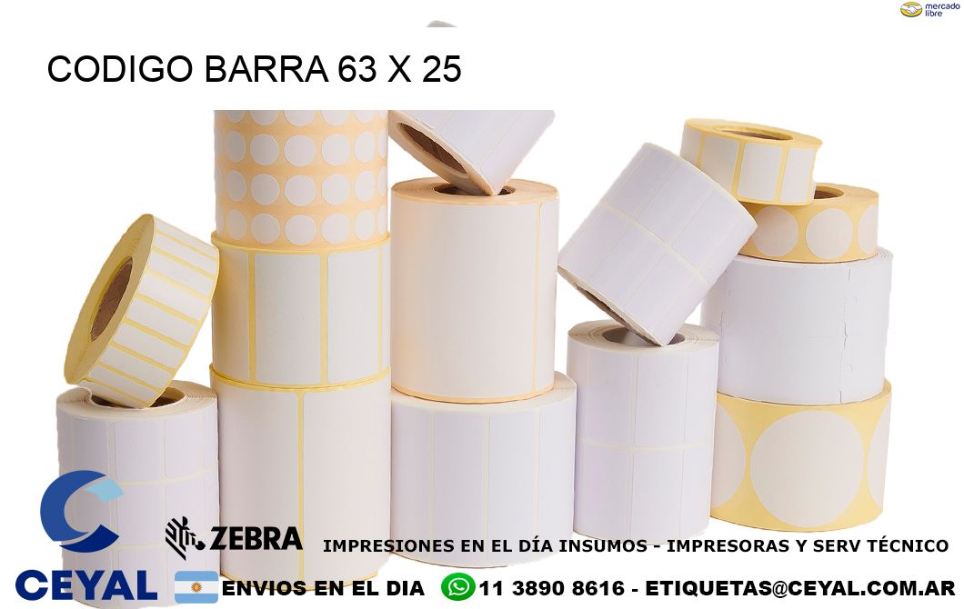 CODIGO BARRA 63 x 25