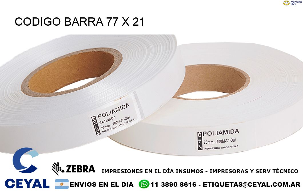 CODIGO BARRA 77 x 21