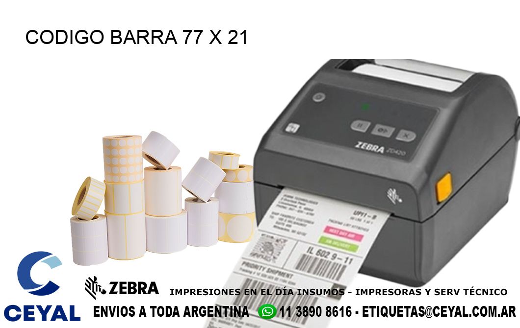 CODIGO BARRA 77 x 21
