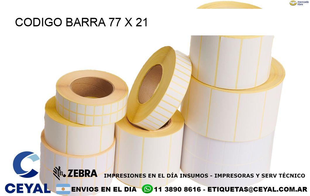 CODIGO BARRA 77 x 21