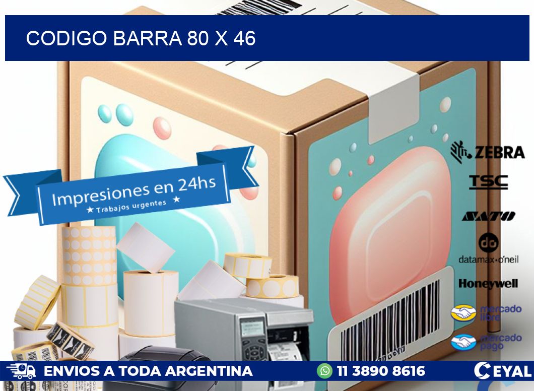 CODIGO BARRA 80 x 46