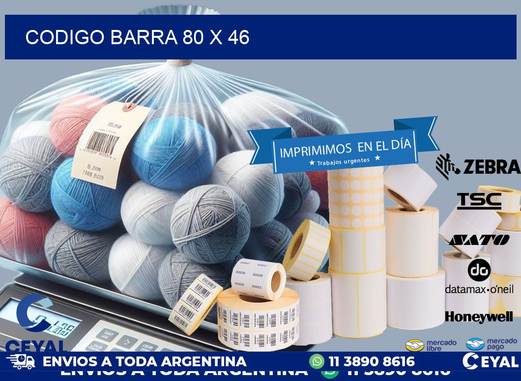 CODIGO BARRA 80 x 46