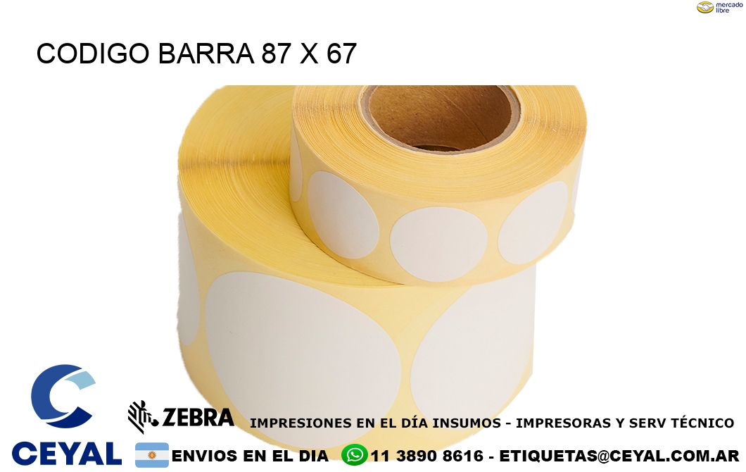 CODIGO BARRA 87 x 67