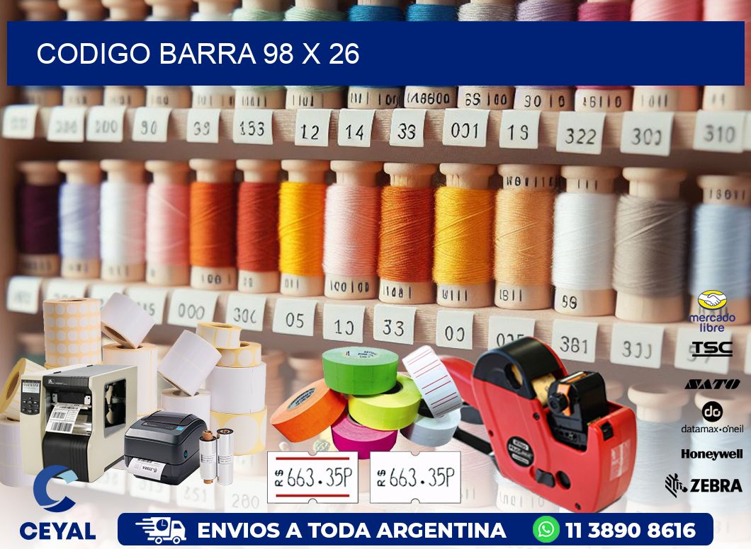 CODIGO BARRA 98 x 26