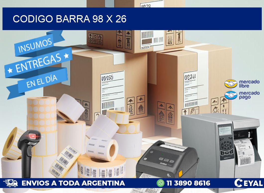 CODIGO BARRA 98 x 26