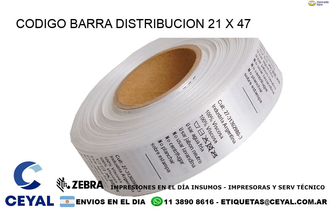 CODIGO BARRA DISTRIBUCION 21 x 47