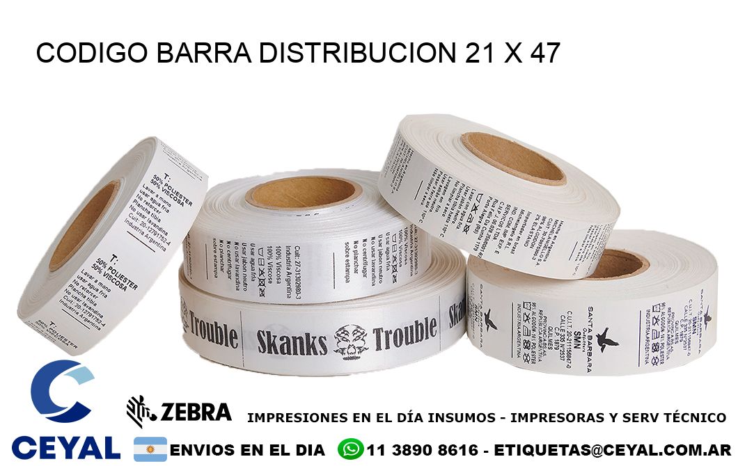 CODIGO BARRA DISTRIBUCION 21 x 47