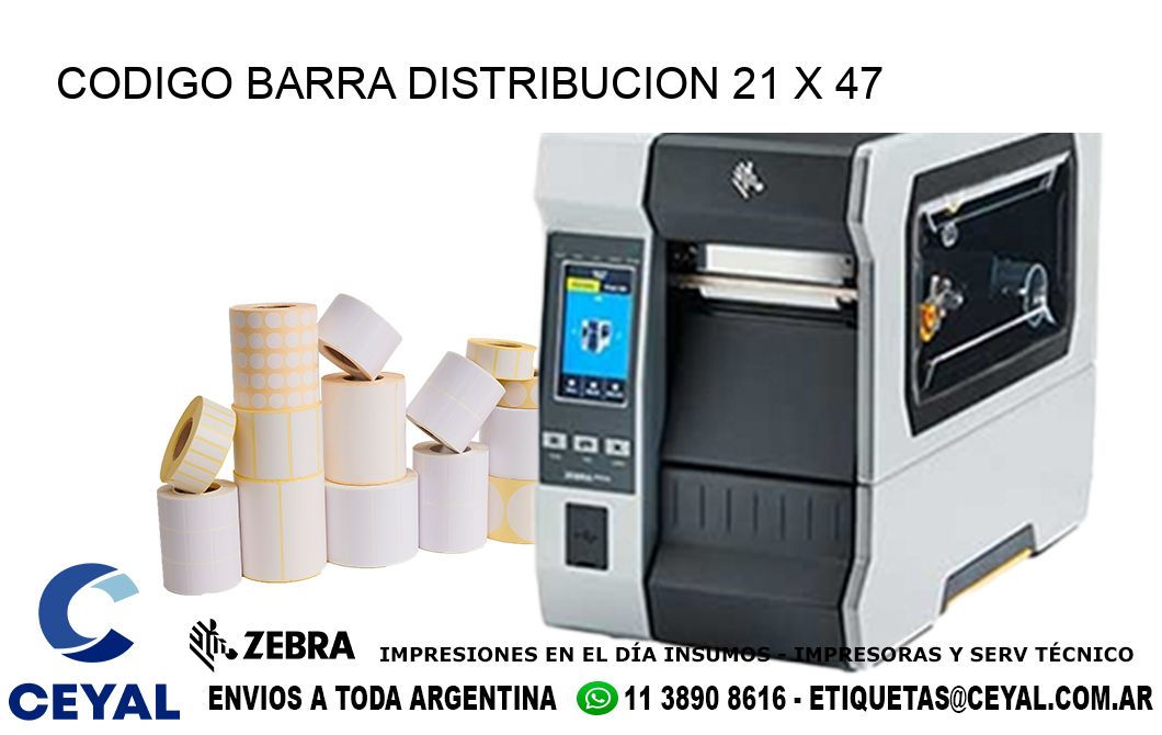 CODIGO BARRA DISTRIBUCION 21 x 47
