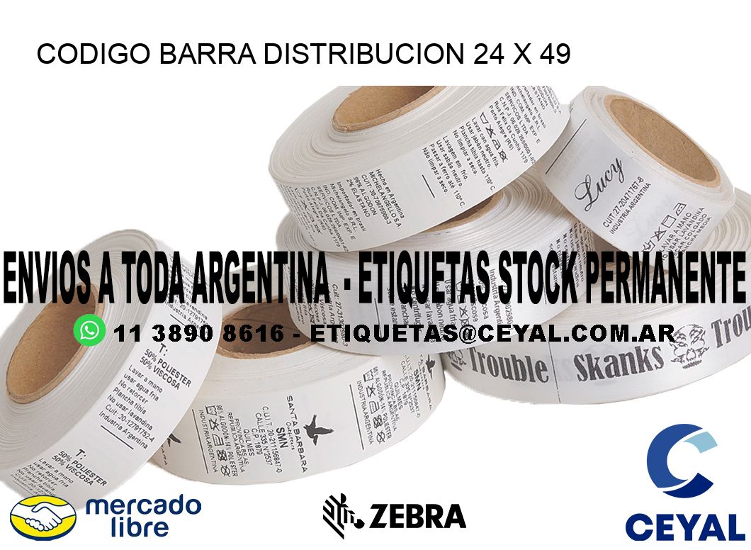 CODIGO BARRA DISTRIBUCION 24 x 49