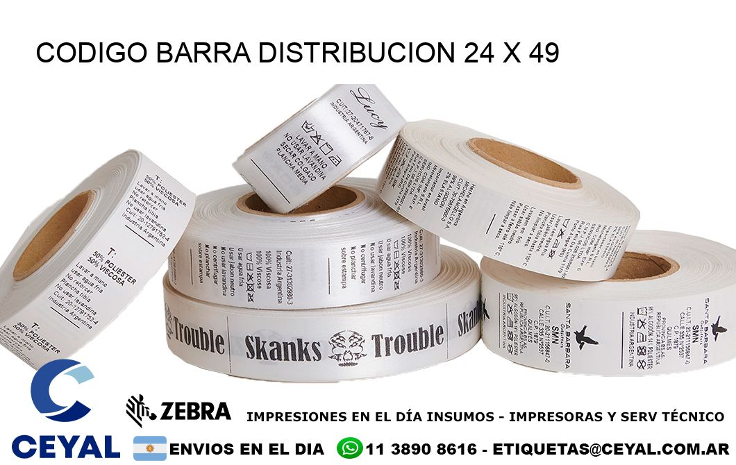 CODIGO BARRA DISTRIBUCION 24 x 49