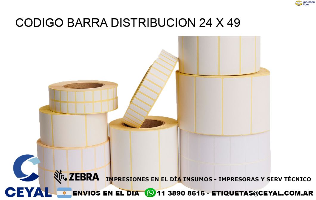CODIGO BARRA DISTRIBUCION 24 x 49