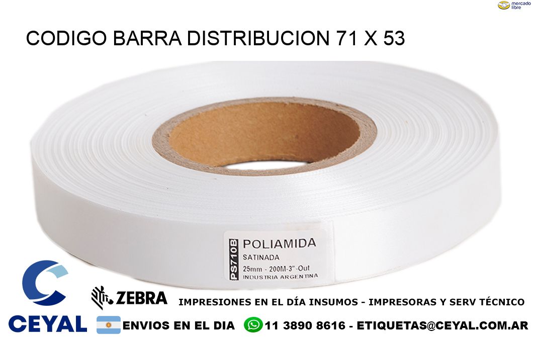 CODIGO BARRA DISTRIBUCION 71 x 53