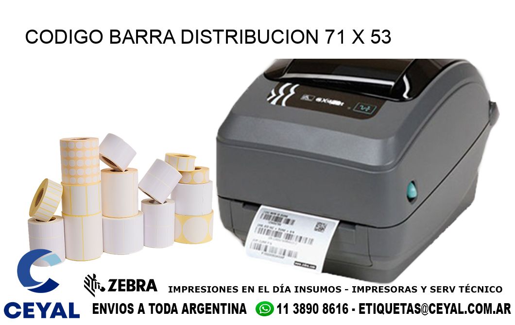 CODIGO BARRA DISTRIBUCION 71 x 53