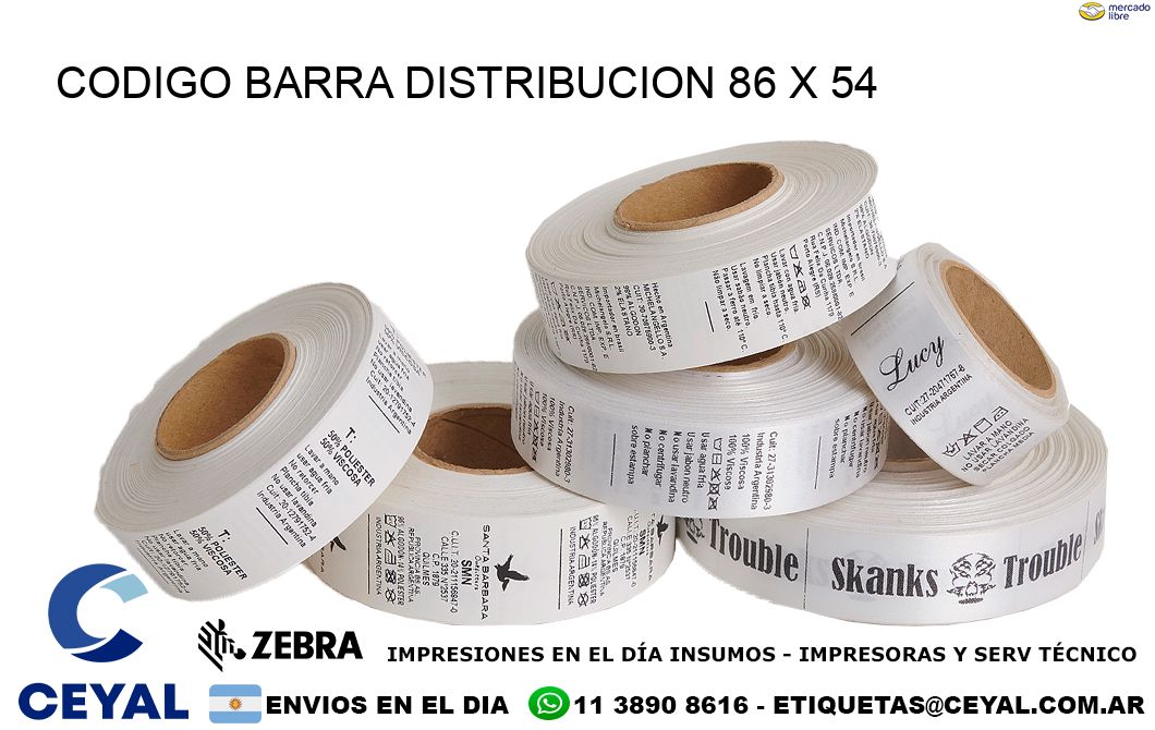 CODIGO BARRA DISTRIBUCION 86 x 54