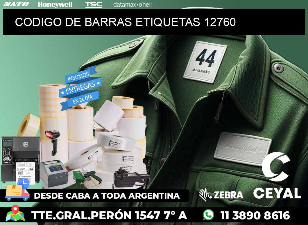 CODIGO DE BARRAS ETIQUETAS 12760