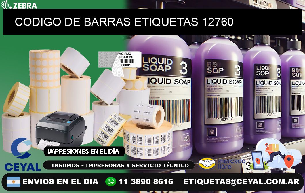CODIGO DE BARRAS ETIQUETAS 12760