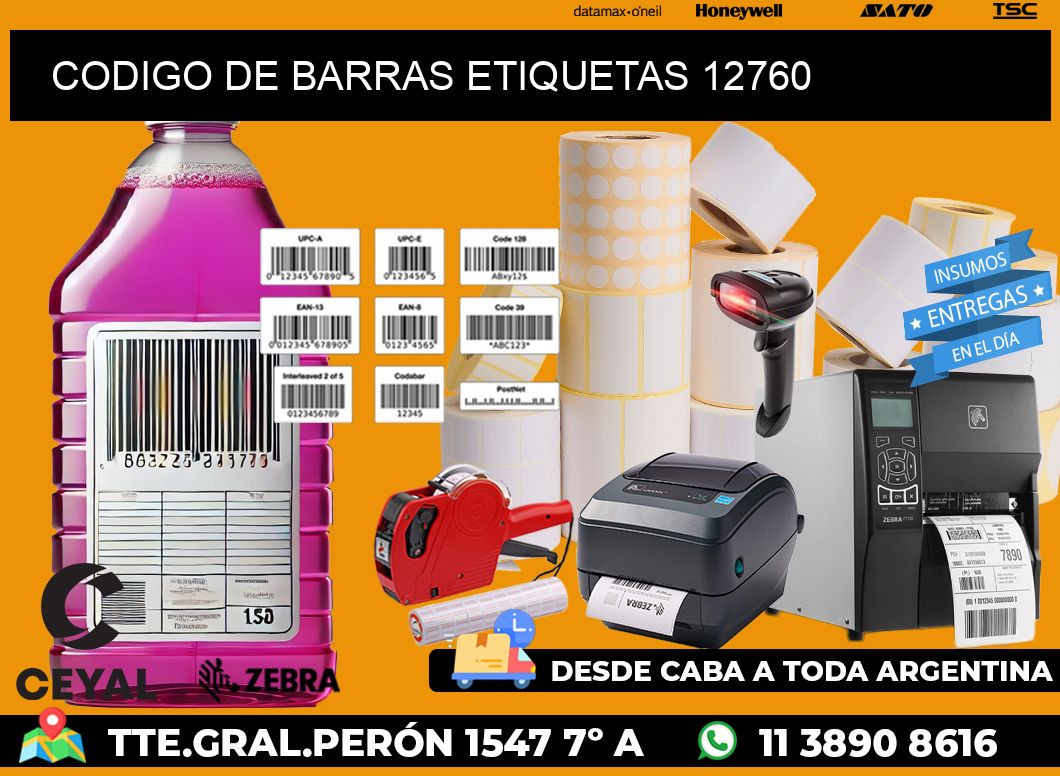 CODIGO DE BARRAS ETIQUETAS 12760