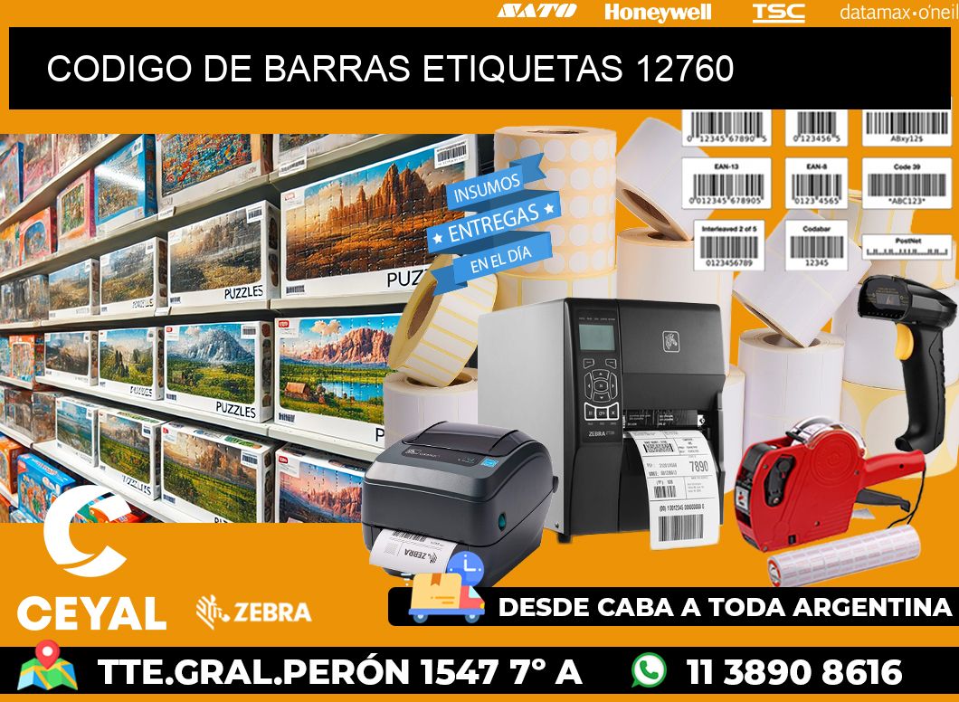CODIGO DE BARRAS ETIQUETAS 12760
