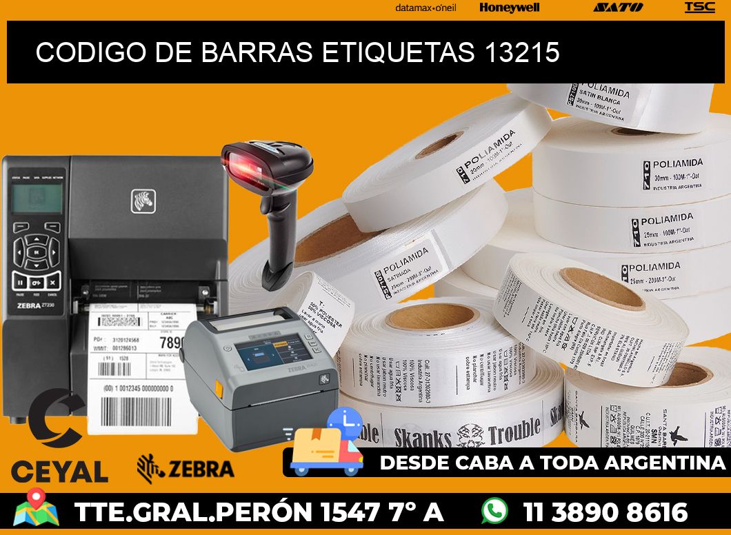 CODIGO DE BARRAS ETIQUETAS 13215