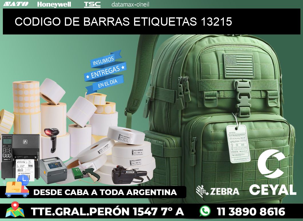 CODIGO DE BARRAS ETIQUETAS 13215