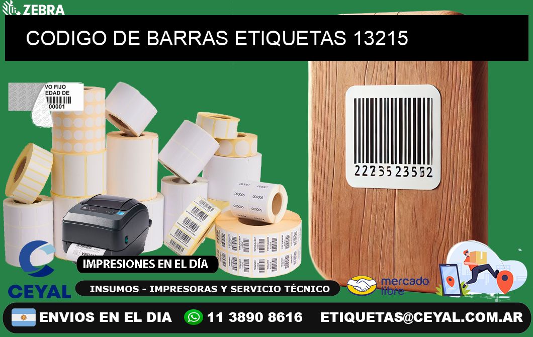 CODIGO DE BARRAS ETIQUETAS 13215