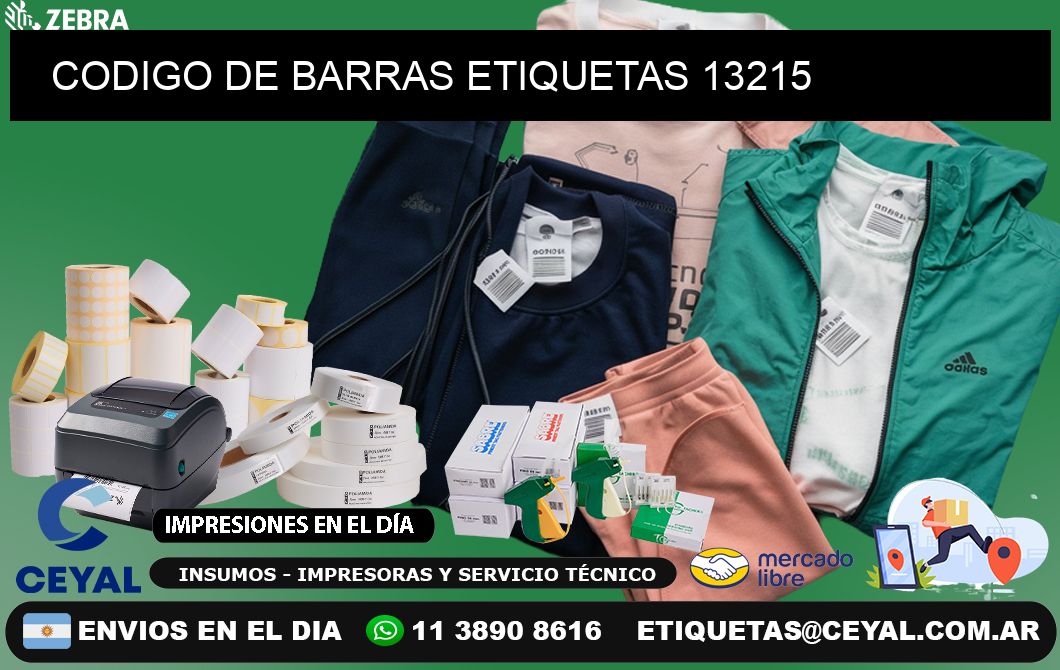 CODIGO DE BARRAS ETIQUETAS 13215