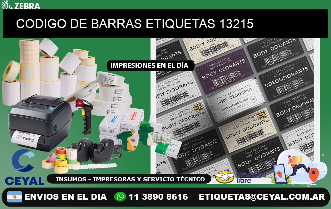 CODIGO DE BARRAS ETIQUETAS 13215