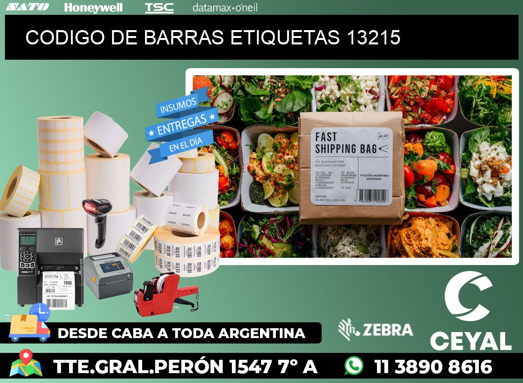CODIGO DE BARRAS ETIQUETAS 13215