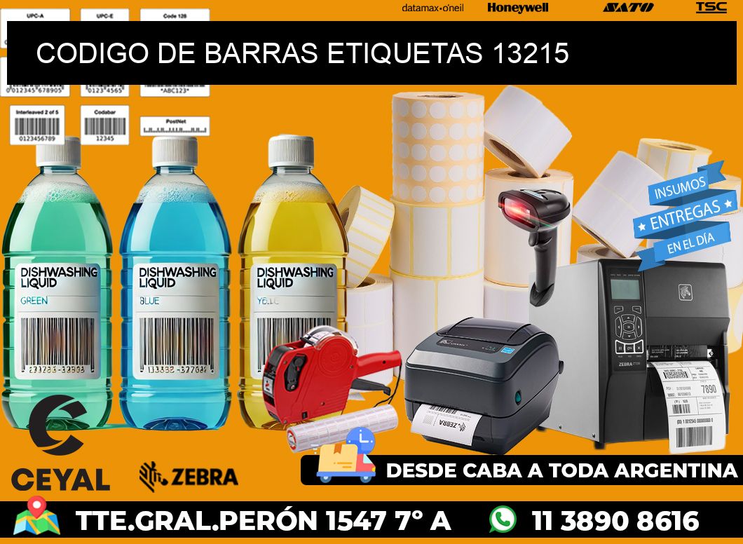 CODIGO DE BARRAS ETIQUETAS 13215