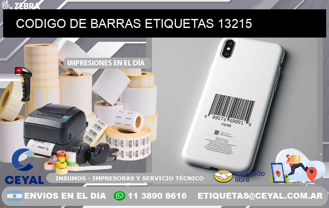 CODIGO DE BARRAS ETIQUETAS 13215