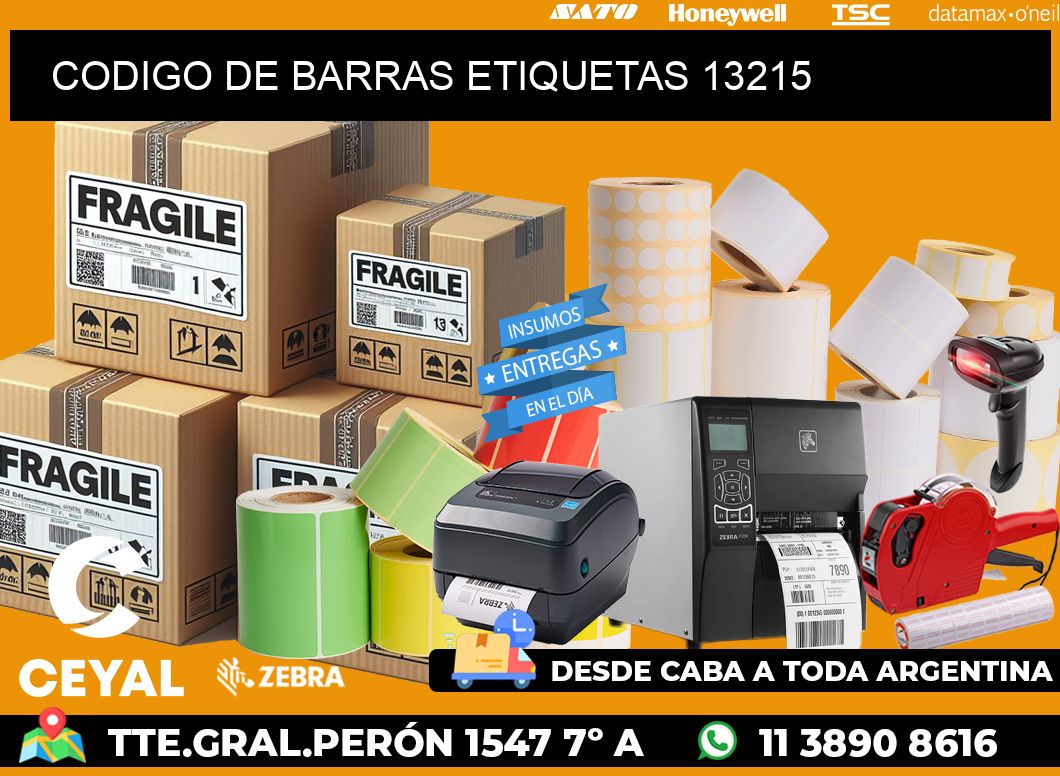 CODIGO DE BARRAS ETIQUETAS 13215