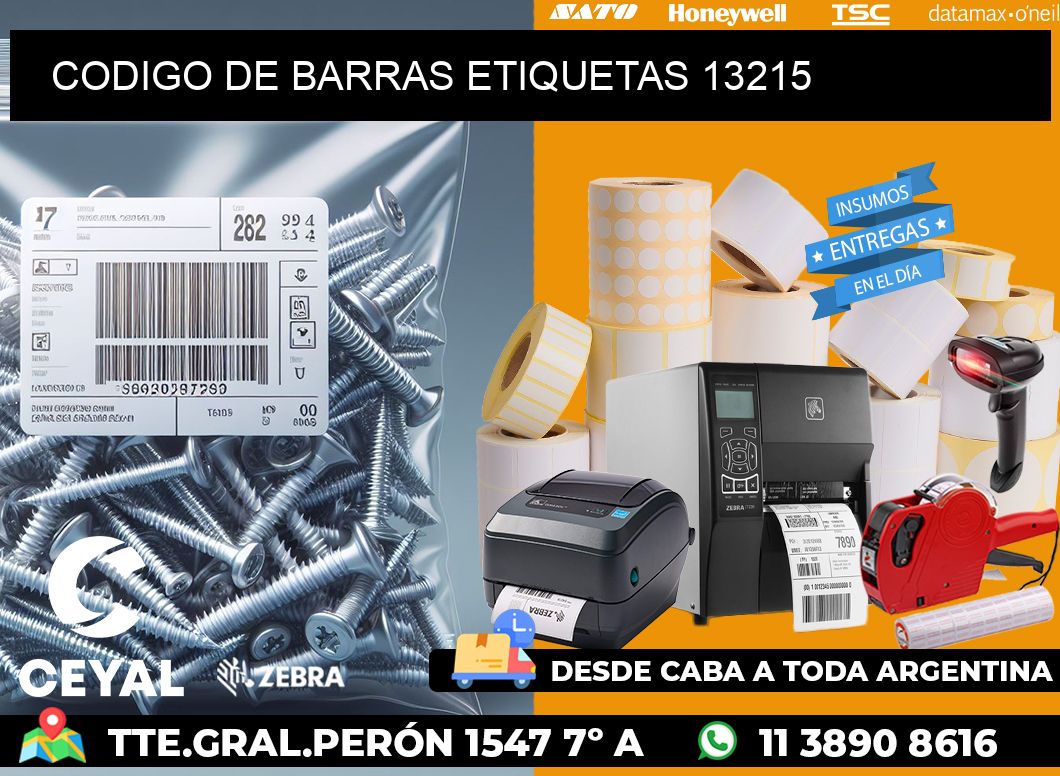 CODIGO DE BARRAS ETIQUETAS 13215