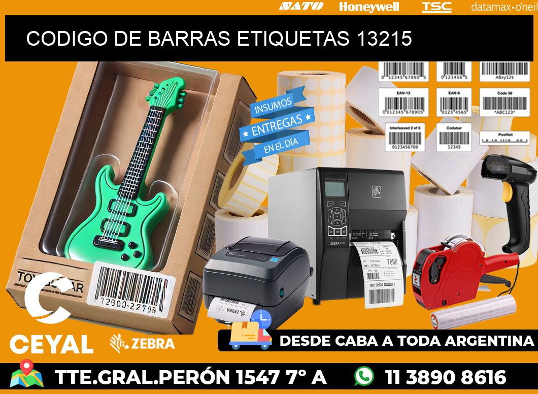 CODIGO DE BARRAS ETIQUETAS 13215