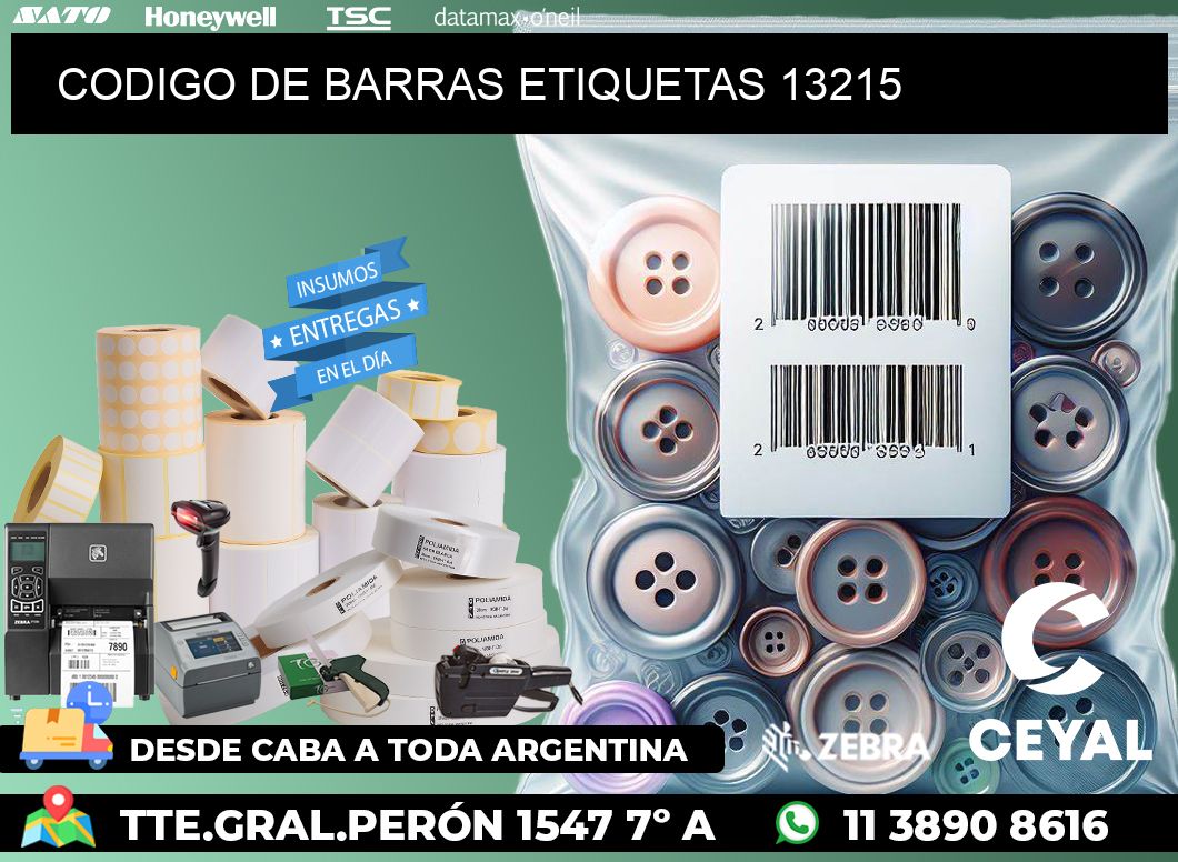 CODIGO DE BARRAS ETIQUETAS 13215